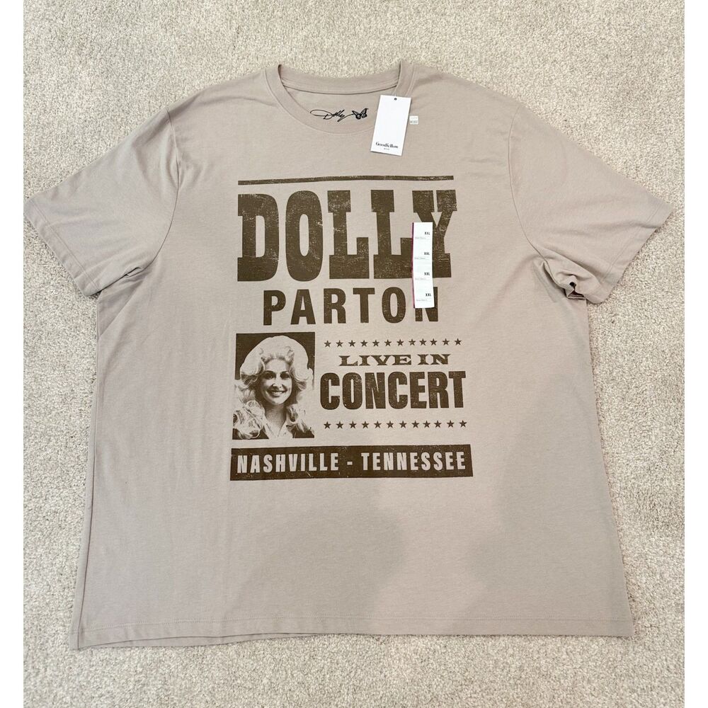 NWT Dolly Parton Live in Concert Graphic T Shirt XXL Nashville Country Oversized